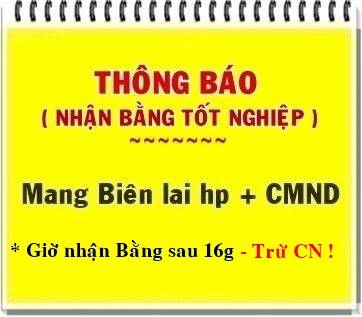 - Quy định để nhận được Chứng chỉ tốt nghiệp !